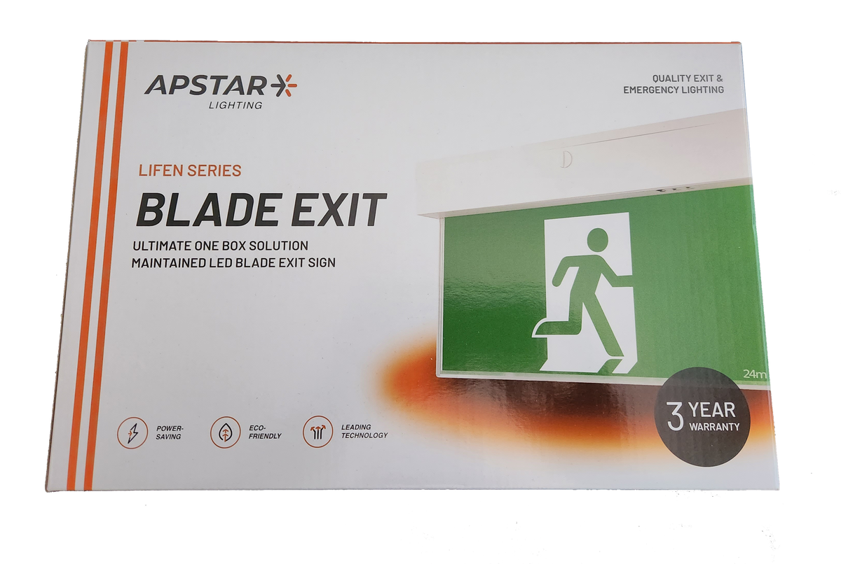 Blade Style Exit Sign 50% Off - Blade Exit Sign Lithium Emergency Light Wall and Ceiling mou ...